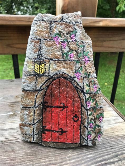 Fairy Door Rock Painting Patterns Painted Stepping Stones Painted Rocks