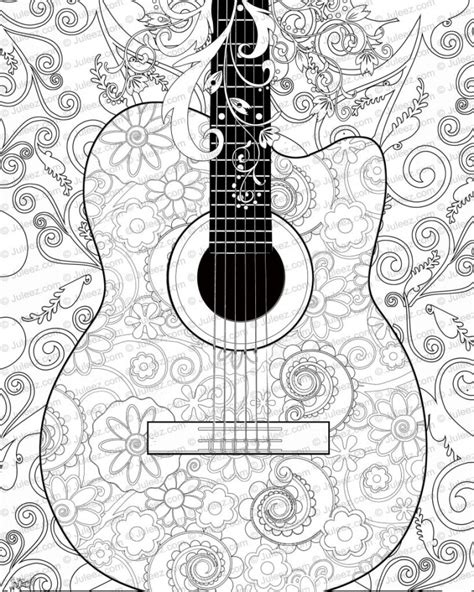 guitar coloring page electric guitar coloring pages printable bass colouring  adults