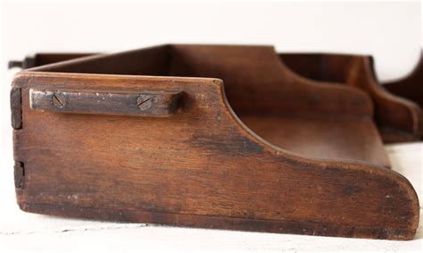 Antique French Wooden Desk Organizer Drawer File Case Etsy