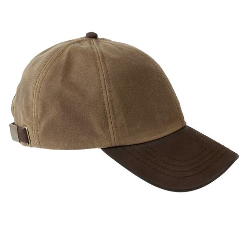 british waxed cotton baseball cap genuine leather peak etsy