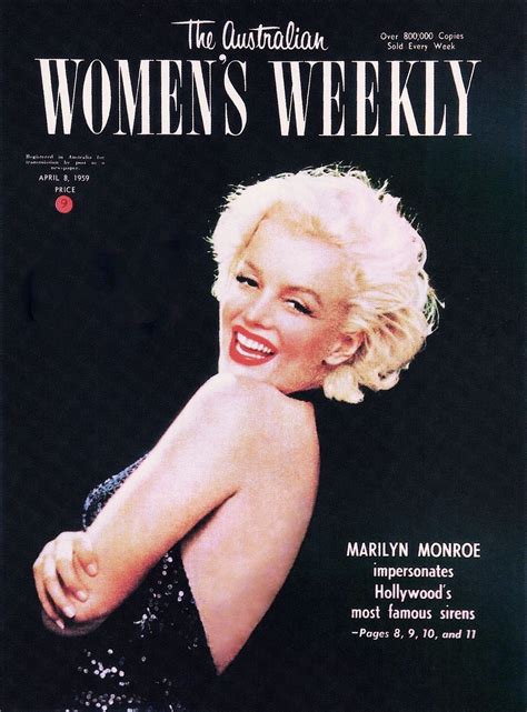 Marilyn Monroe Very Rare Cover Australian Women S Weekly April 8 1959 Marilyn Impersonates