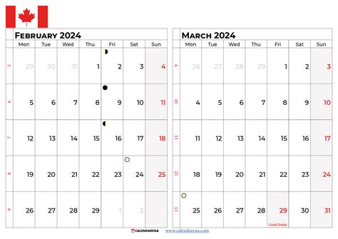 March 2024 Calendar Canada With Holidays