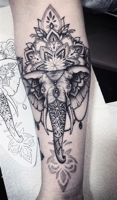 75 Big And Small Elephant Tattoo Ideas Brighter Craft Mandala