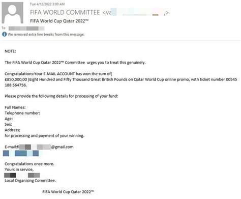 Scam Alert Fifa World Cup Lottery Scams Are Back In Business