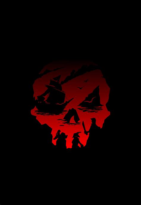 Video Games Skull Sea Of Thieves Black Background Pc Gaming Red Hd
