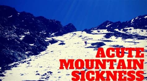 Acute Mountain Sickness Ams Sgtrek