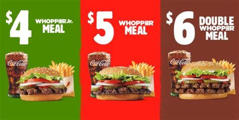 Burger King Offers Whopper Meal Deals Ranging From 4 To 6