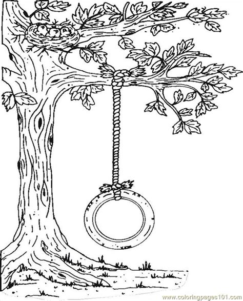 Tire Swing Coloring Page Clip Art Library