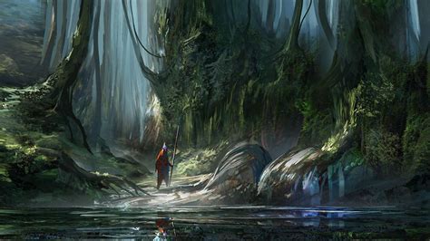 Forest On Behance Fantasy Landscape Fantasy Art Landscapes