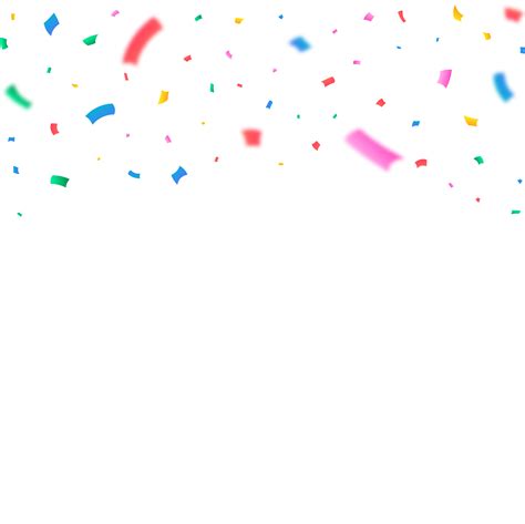 Free Colorful Confetti Falling Isolated On Transparent Background