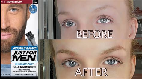 I have a friend who's blonde but with brown eyebrows. DYEING MY BROWS w/ JUST FOR MEN - YouTube