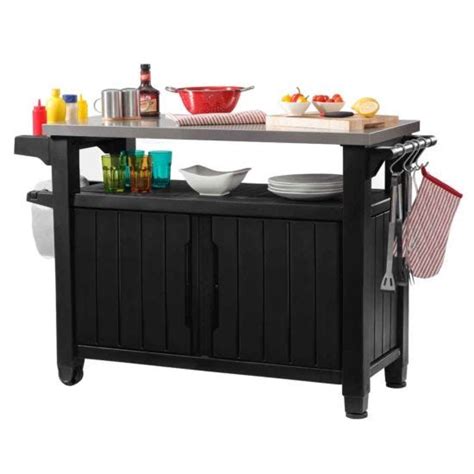 Keter Unity Double Bbq Table Anthracite Grey Robert Dyas