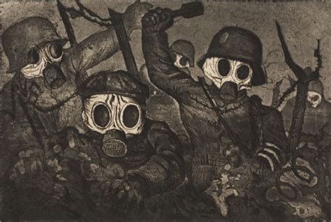 Otto Dix Stormtroopers Advancing Under Gas War Art German Art Ww1 Art