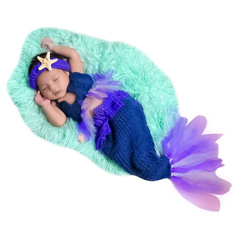 Mandg House Newborn Photography Prop Mermaid Tail Baby Photo Props