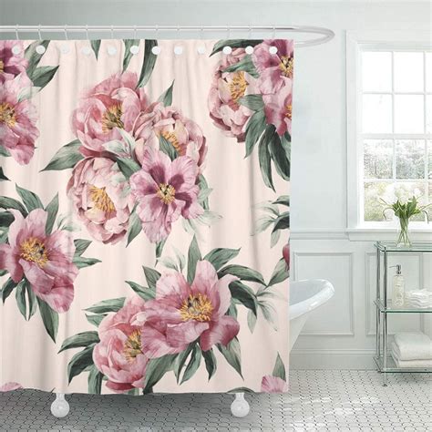Pknmt Colorful Summer Floral Pattern With Pink Roses On Light