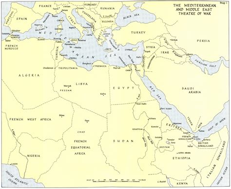 Map Of The Mediterranean And Middle East