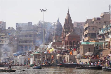 Hindu Holy City On Ganges Ganga Varanasi Banaras Uttar Pradesh