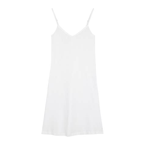 Hanro Ultralight White Cotton Slip Dress Editorialist