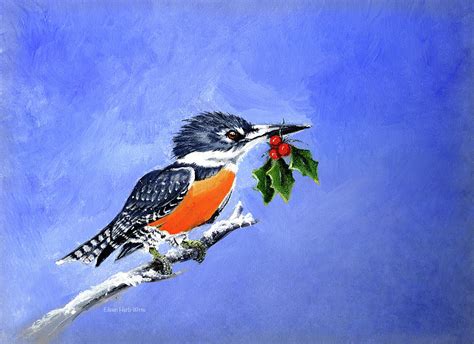 Kingfisher Painting By Eileen Herb Witte Pixels
