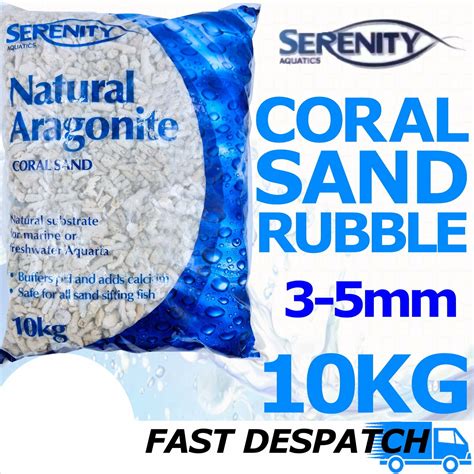 Coral Sand Rubble 3 5mm 10kg Substrate Gravel Marine Saltwater African