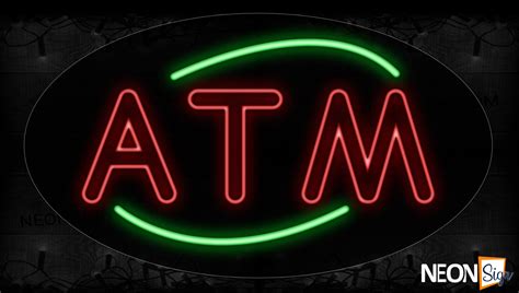 Atm With Arc Border Neon Sign