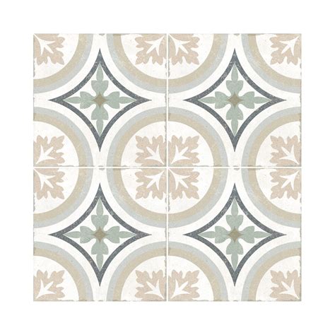 Marrakesh Rubeli 8x8 Decorative Porcelain Floor Tile Box Of 13