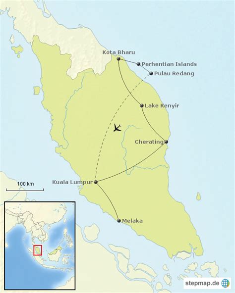 Stepmap Malaysia Auf Expedition Durch Malaysia Landkarte Für Malaysia