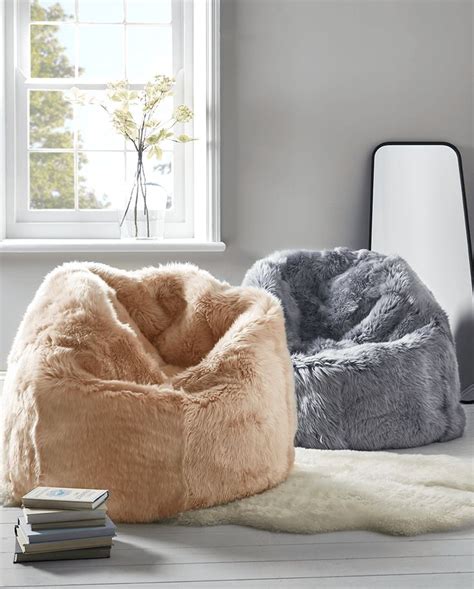 Sumptuous Sheepskin Beanbag Ivory Floor Cushions Bean Bag Chair Soft Furnishings