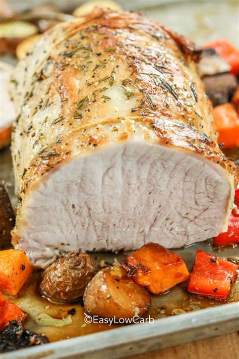 This Easy Roasted Pork Loin Is Full Of Juicy Flavor Its The Perfect Low Carb Keto Main Dish M