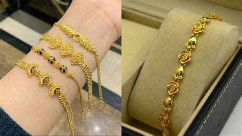Gold Bracelet Designs Gold Bracelet For Girlswomenladies Youtube