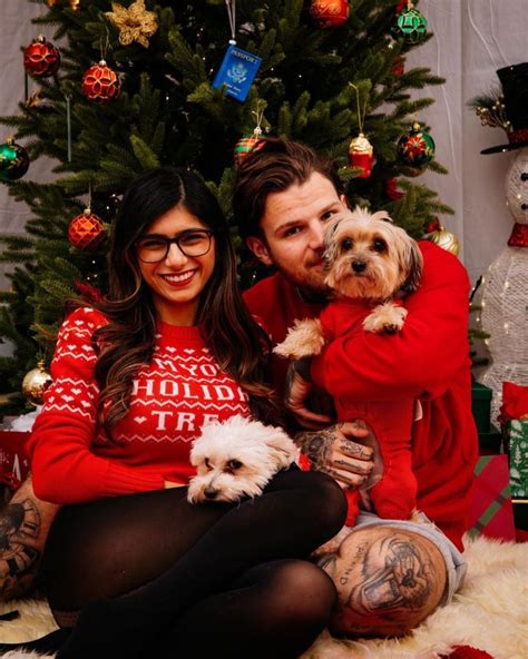 Mia Khalifa Shares First Christmas Card With Future Husband And Some