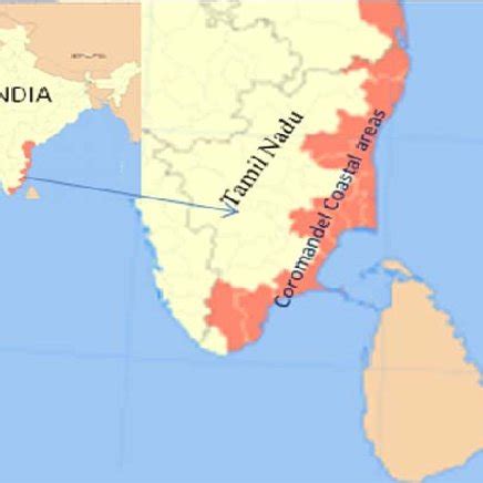 Location Map Of Coastal Districts In Coromandel Coast Of Tamil Nadu Download Scientific
