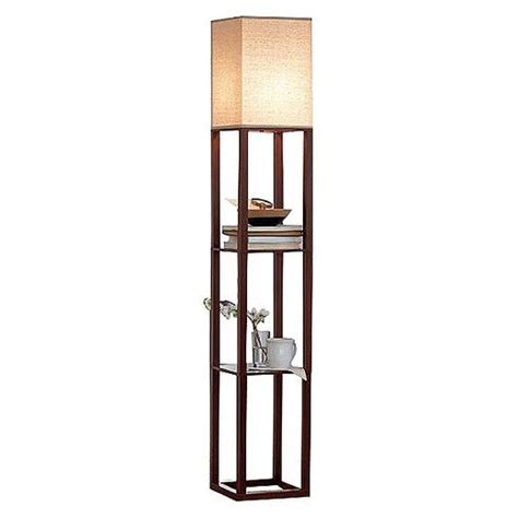 Lite source vidal floor lamp with shelves and power outlet |. Shelf Floor Lamp Brown - Threshold™ | Floor lamp with shelves, Shelf lamp, Square floor lamp