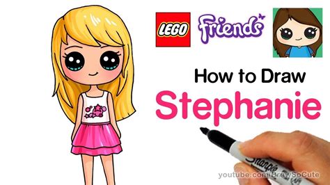 How To Draw Lego Friends Stephanie Youtube Lego Friends Kawaii