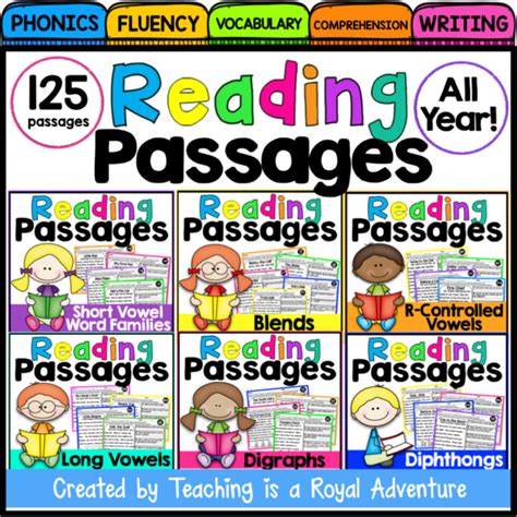 Phonic based reading comprehension / my students and i have learned a lot from them. Fluency and Skill Based Reading Comprehension Notebook (ALL YEAR) | Phonics reading passages ...