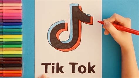 Tik Tok Logo Drawing Easy