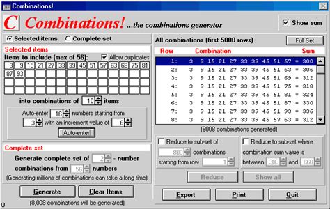Filegets Combinations For Windows Screenshot A Combinations