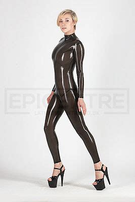 Transparent Latex Rubber Catsuit Easy On Chlorinated Colours