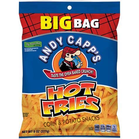 Andy Capps Hot Fries Corn And Potato Snacks Big Bag 8 Oz