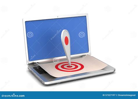 Computer With Area Locator Stock Image Image Of Information 57327197
