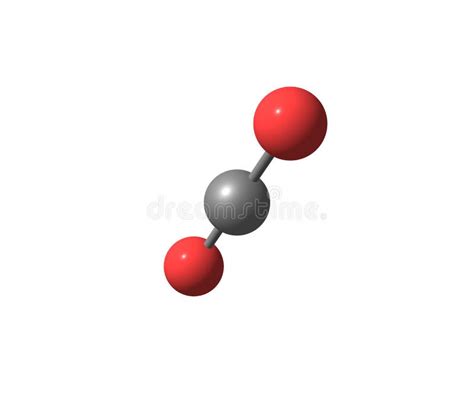 Molecule Carbon Dioxide Co2 Isolated White Background Stock