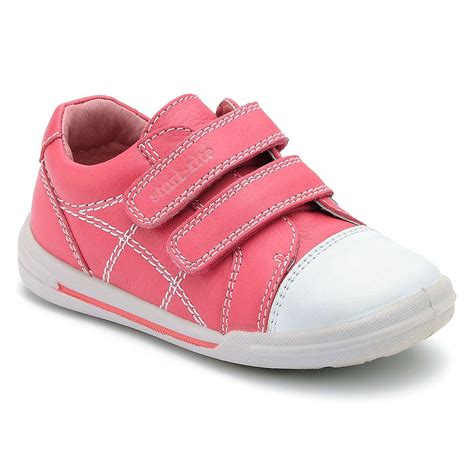 Flexy-Soft Milan Pink Leather Girl's Velcro Shoe