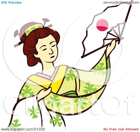 Royalty Free Rf Clipart Illustration Of A Pretty Geisha Woman
