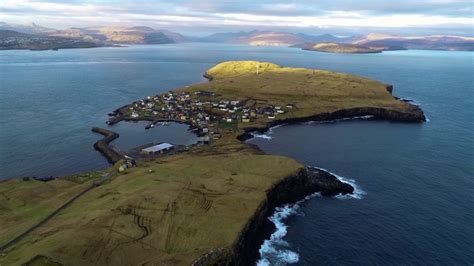 The whole island feels like it's on. The village of Nólsoy from the drone, Faroe Islands - YouTube