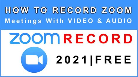 How To Record Zoom Meetings Audio And Video 100 Free Unlimited