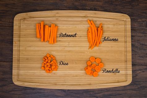 This technique creates perfect little strips of veggies to add to salads, sides, and more. Chop like a Professional! Knife Cuts - Batonnet, Julienne ...