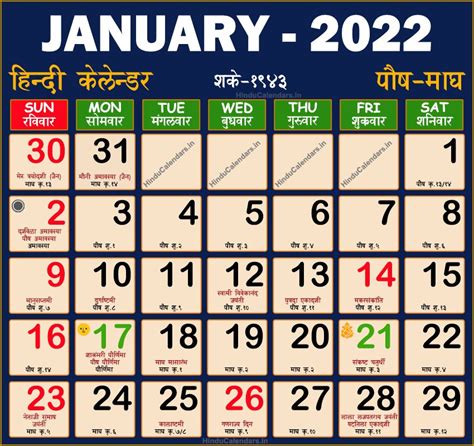 hindu calendar 2022 january hindu calendar