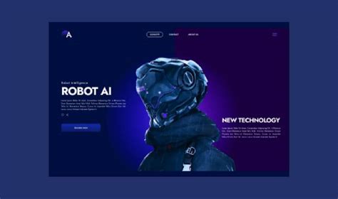 Robot Ai Figma Website Concept Ui4free