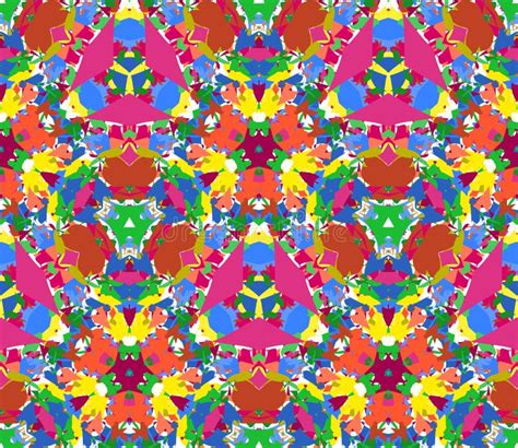 Colorful Kaleidoscope Seamless Pattern Stock Vector Illustration Of