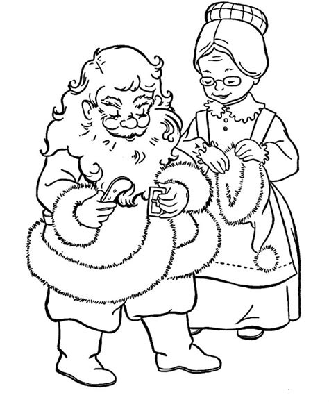 Mrs. Claus Christmas Coloring Page Coloring Pages